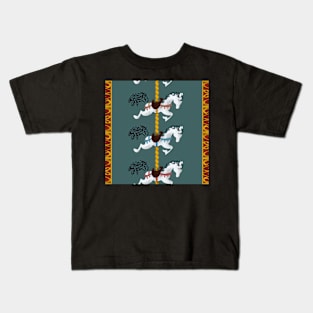 Another Carousel Horse Pattern Kids T-Shirt